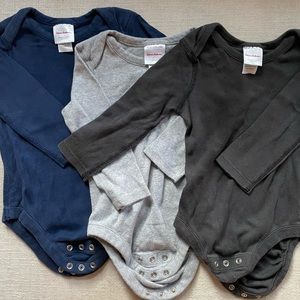 Set of 3 Hanna Andersson Long Sleeve Onesies /Bodysuits (18-24 months)